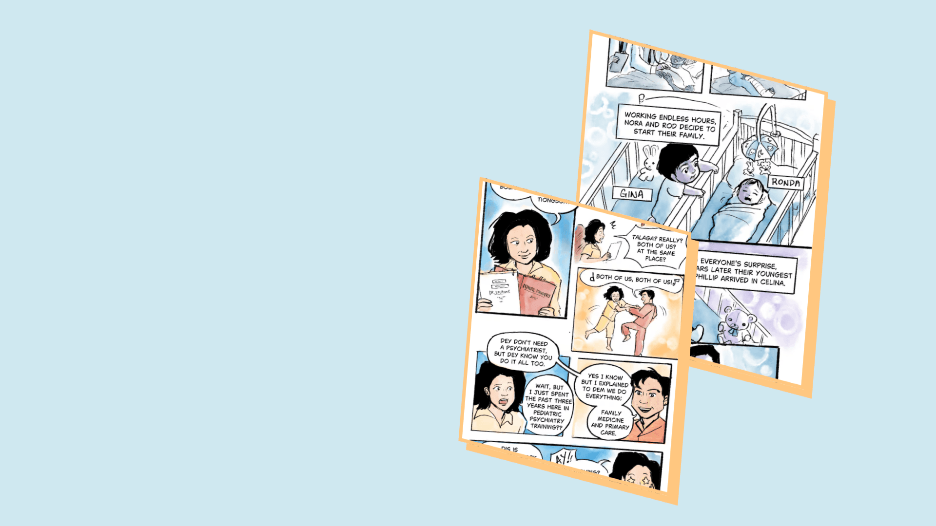 Portions of "Docs Down Yonder" being showcased as a comic